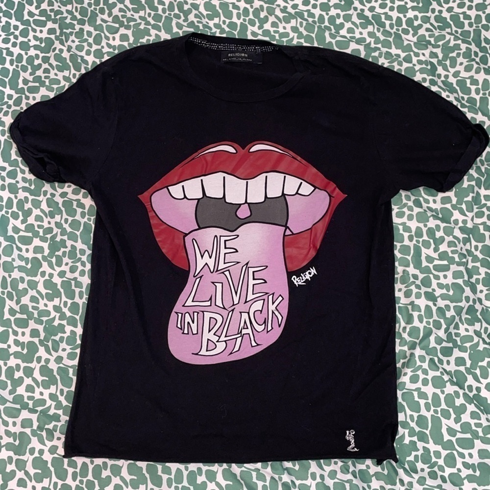 Religion Graphic We Live In Black Tshirt